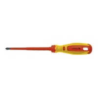 HOGERT, HT1S968, Insulated screwdriver PZ1 100 mm, 1000 V, CrMo steel