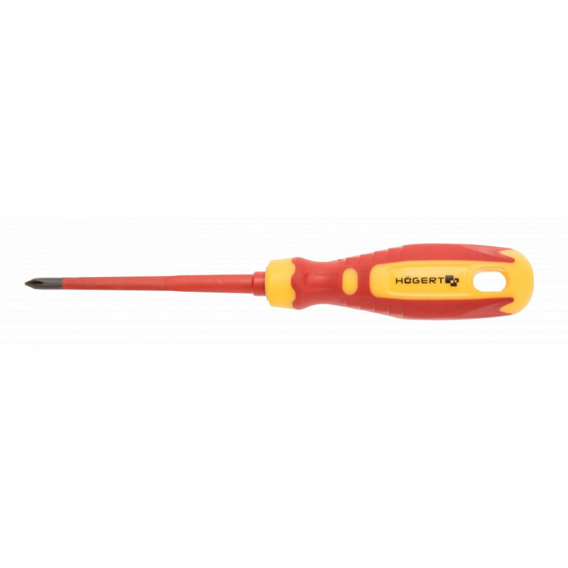 HOGERT, HT1S944, Insulated screwdriver PZ2 100 mm, 1000 V, S2 steel