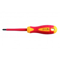 HOGERT, HT1S922, Insulated screwdriver PH1 80 mm, 1000 V, S2 steel