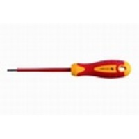 HOGERT, HT1S903, Insulated slotted screwdriver 3 x 100 mm, 1000 V, S2 steel