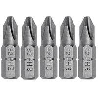 HOGERT, HT1S303, Screwdriver bit PH2, 25 mm, S2 steel, PROFI, 5 pcs