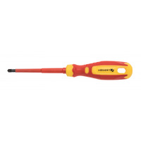 HOGERT, HT1S973, Terminal screwdriver, PH1/SL5 100 mm, 1000 V, CrMo steel