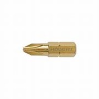 HOGERT, HT1S382, Screwdriver bit, PH2 25 mm, S2 steel, titanium coated, 5- piece blister
