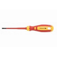 HOGERT, HT1S961, Insulated slotted screwdriver 4x100 mm, 1000 V, CrMo steel