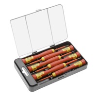 HOGERT, HT1S986, "6- piece insulated precision screwdriver set,  1000 V, CrMo steel"