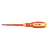 HOGERT, HT1S960, "Insulated slotted screwdriver 3x100 mm, 1000 V, CrMo steel"
