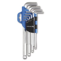 HOGERT, HT1W807, 9-piece hex keys set, long arm, CrV
